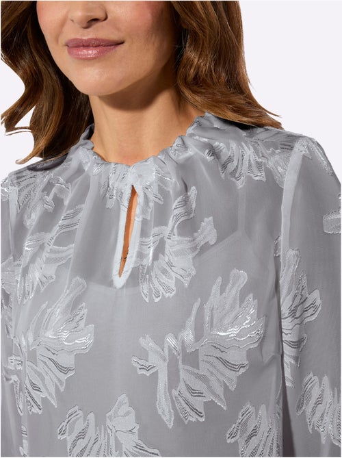 Chemisier à Manches Longues Motif Jacquard Original - Taille Standard - Witt - Kiabi