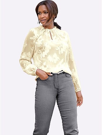 Chemisier à Manches Longues Motif Jacquard Original - Taille Standard - Witt