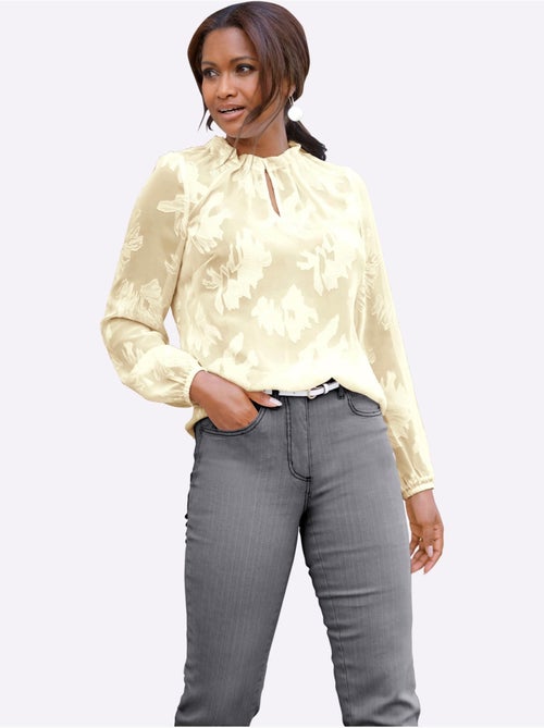 Chemisier à Manches Longues Motif Jacquard Original - Taille Standard - Witt - Kiabi