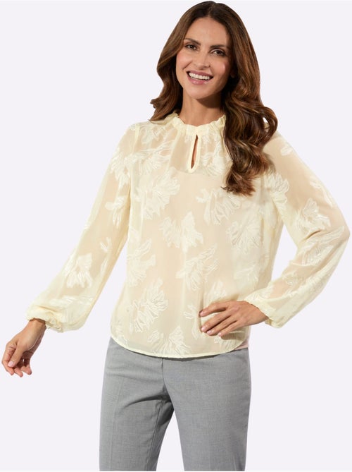 Chemisier à Manches Longues Motif Jacquard Original - Taille Standard - Witt - Kiabi