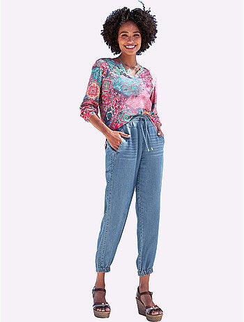 Chemisier à Manches Longues Motif Paisley Coloré - Taille Standard - Helline