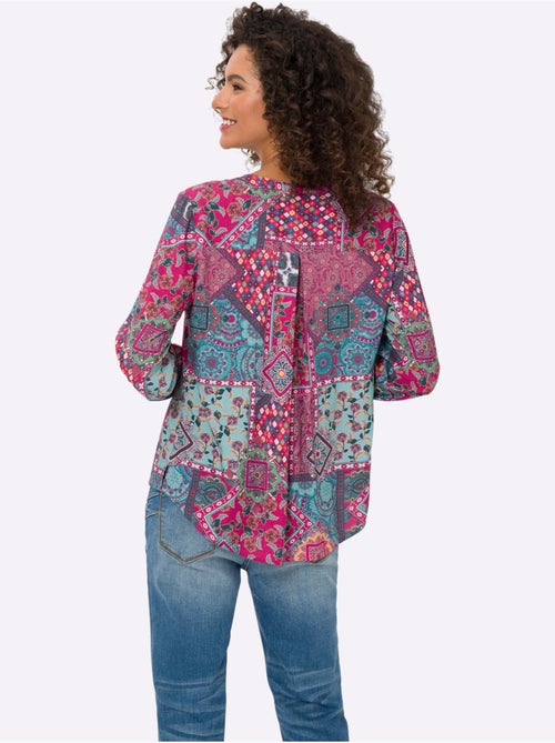 Chemisier à Manches Longues Motif Paisley Coloré - Taille Standard - Helline - Kiabi Chemisier à Manches Longues Motif Paisley Coloré - Taille Standard - Helline - Kiabi