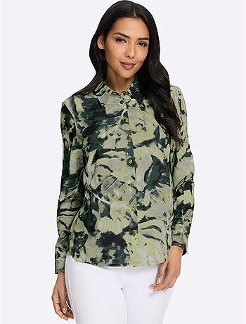 Chemisier à manches longues pinces poitrine - taille standard - moda vilona