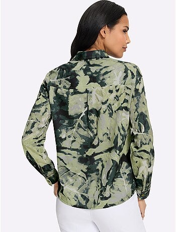 Chemisier à manches longues pinces poitrine - taille standard - moda vilona