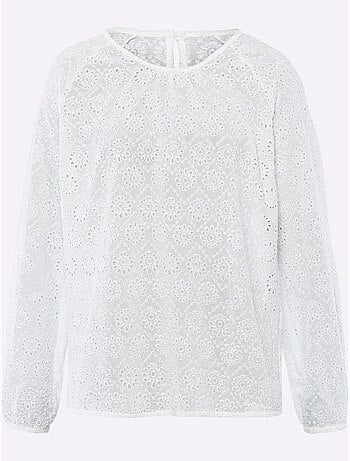 Chemisier à manches longues pur coton - taille standard - helline