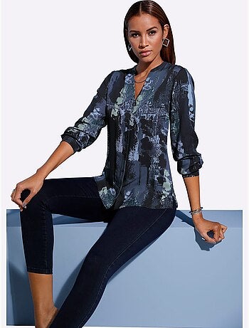 Chemisier à Manches Longues Pure Viscose - Taille Standard - helline