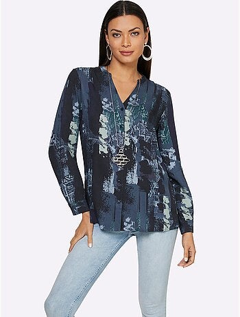 Chemisier à Manches Longues Pure Viscose - Taille Standard - helline