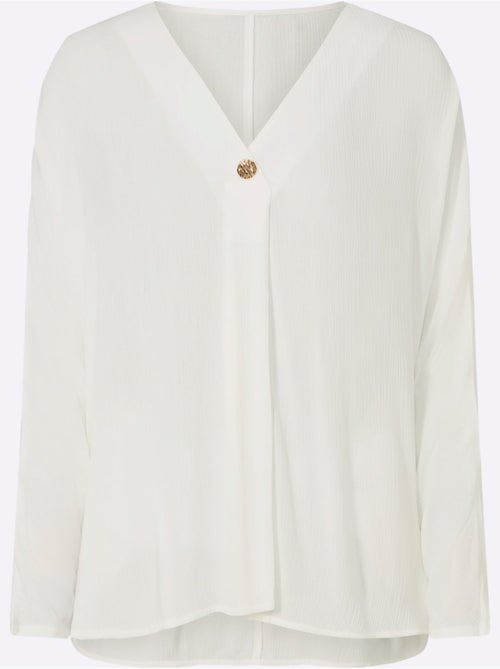 Chemisier à Manches Longues Pure Viscose - Taille Standard - helline - Kiabi