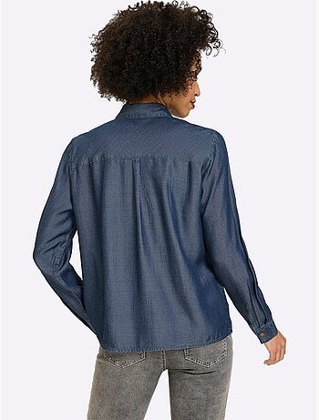 Chemisier à Manches Longues Qualité Denim - Taille Standard - Helline