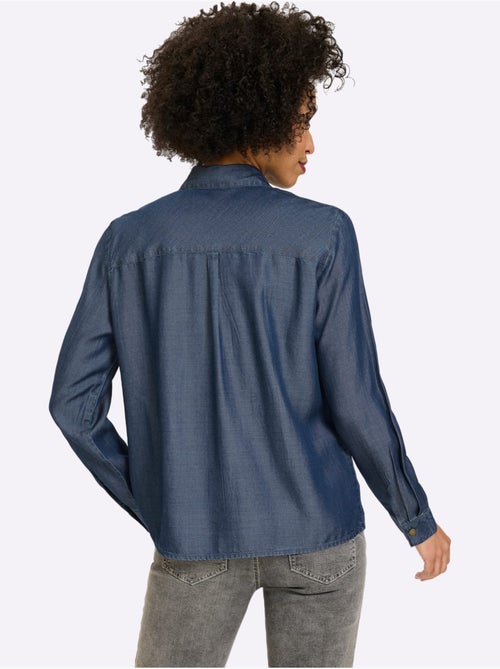 Chemisier à Manches Longues Qualité Denim - Taille Standard - Helline - Kiabi Chemisier à Manches Longues Qualité Denim - Taille Standard - Helline - Kiabi