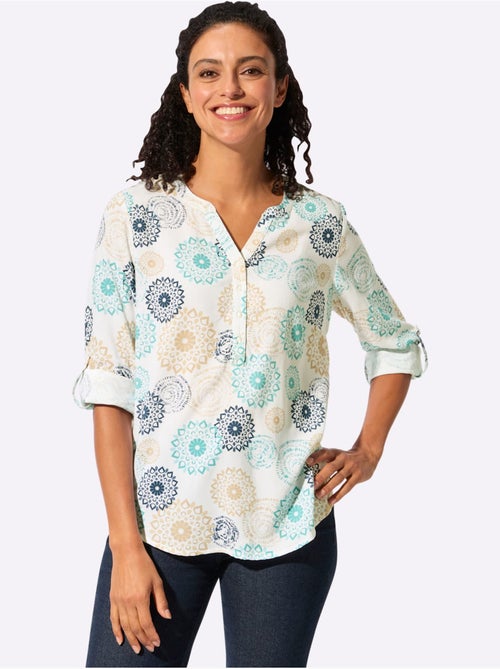 Chemisier à Manches Longues Tombé Fluide - Taille Standard - Witt - Kiabi