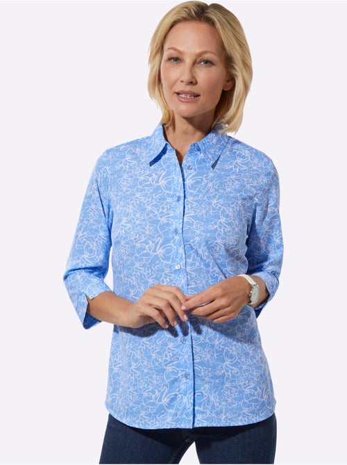 Chemisier à motifs floraux avec manches trois quarts et col classique - Taille standard - Witt - Kiabi Chemisier à motifs floraux avec manches trois quarts et col classique - Taille standard - Witt - Kiabi