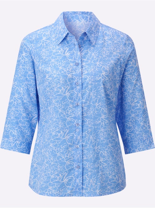 Chemisier à motifs floraux avec manches trois quarts et col classique - Taille standard - Witt - Kiabi Chemisier à motifs floraux avec manches trois quarts et col classique - Taille standard - Witt - Kiabi