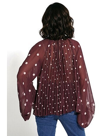 Chemisier à pois et manches bouffantes - afibel