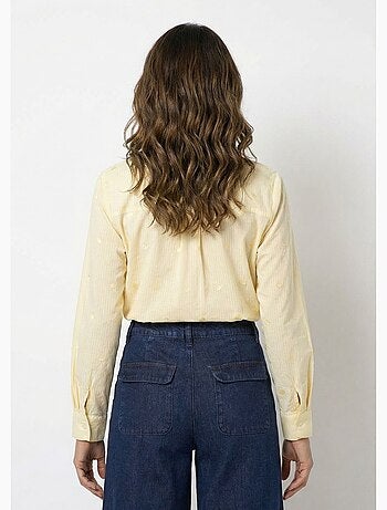 Chemisier à rayures et broderies c¿urs - AFIBEL