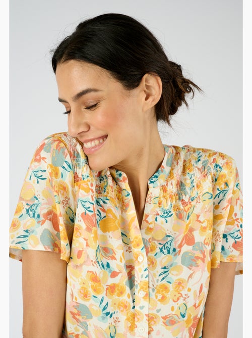 Chemisier à smocks Climatyl - Damart - Kiabi