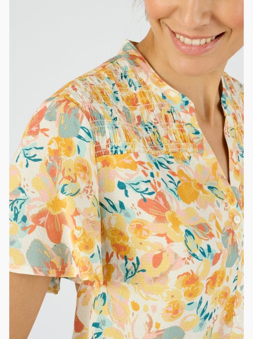 Chemisier à smocks Climatyl - Damart - Kiabi