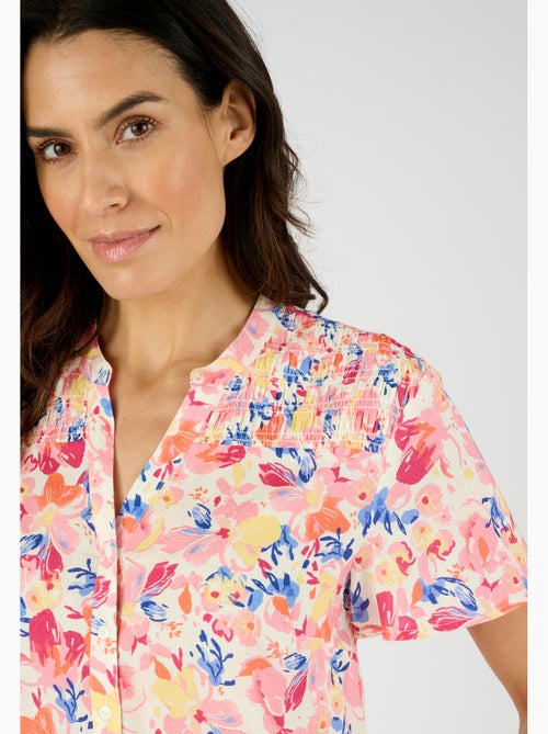 Chemisier à smocks Climatyl - Damart - Kiabi