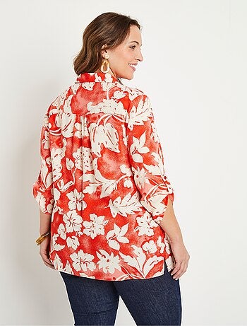 Chemisier ample long fleuri