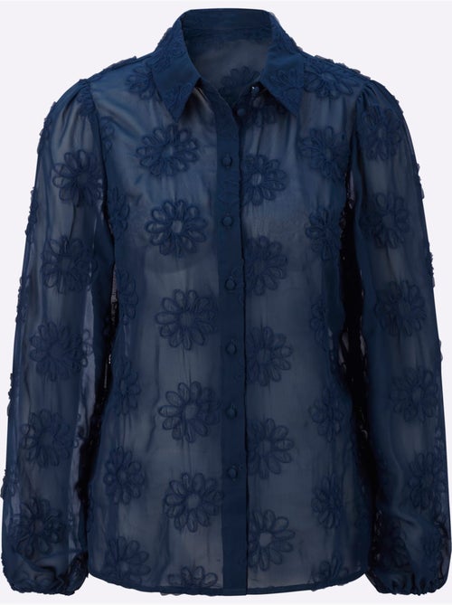 Chemisier Applications Florales - Taille Standard - Helline - Kiabi Chemisier Applications Florales - Taille Standard - Helline - Kiabi