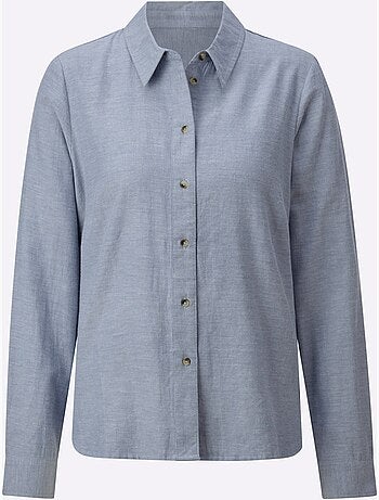 Chemisier avec col chemise et manches longues boutonnées - taille standard - witt