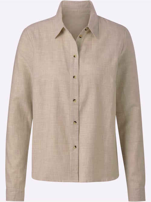 Chemisier avec col chemise et manches longues boutonnées - Taille standard - Witt - Kiabi Chemisier avec col chemise et manches longues boutonnées - Taille standard - Witt - Kiabi