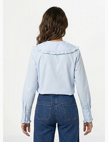 Chemisier avec col claudine plissé - AFIBEL