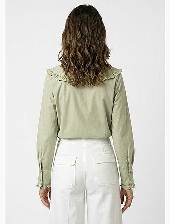Chemisier avec col claudine plissé - AFIBEL