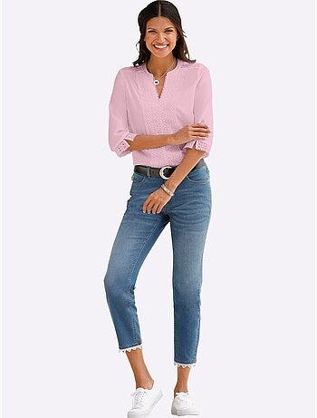Chemisier Superbes Finitions En Dentelle - Taille Standard - Moda Vilona