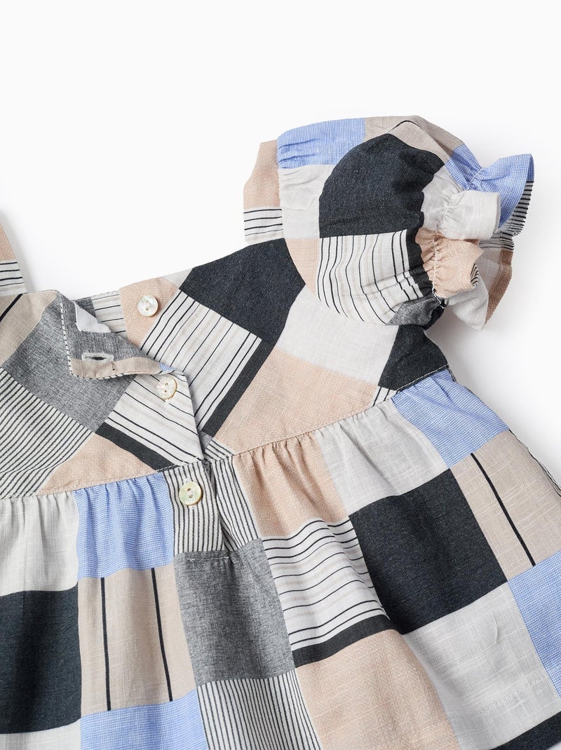 Chemisier avec Motif + Short Brothers & Sisters Blanc Bleu ciel Gris - Kiabi