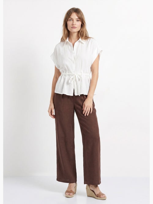 Chemisier avec taille resserrée par lien - AFIBEL - Kiabi Chemisier avec taille resserrée par lien - AFIBEL - Kiabi