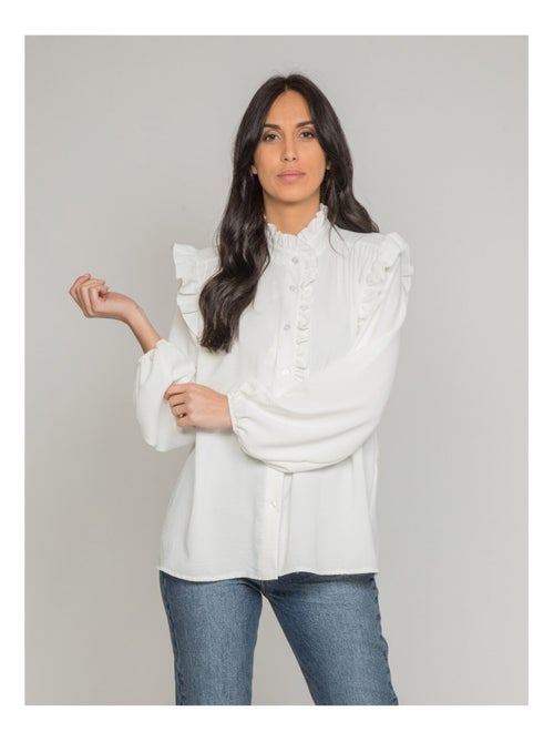 Chemisier avec volants ORPHA - Kiabi