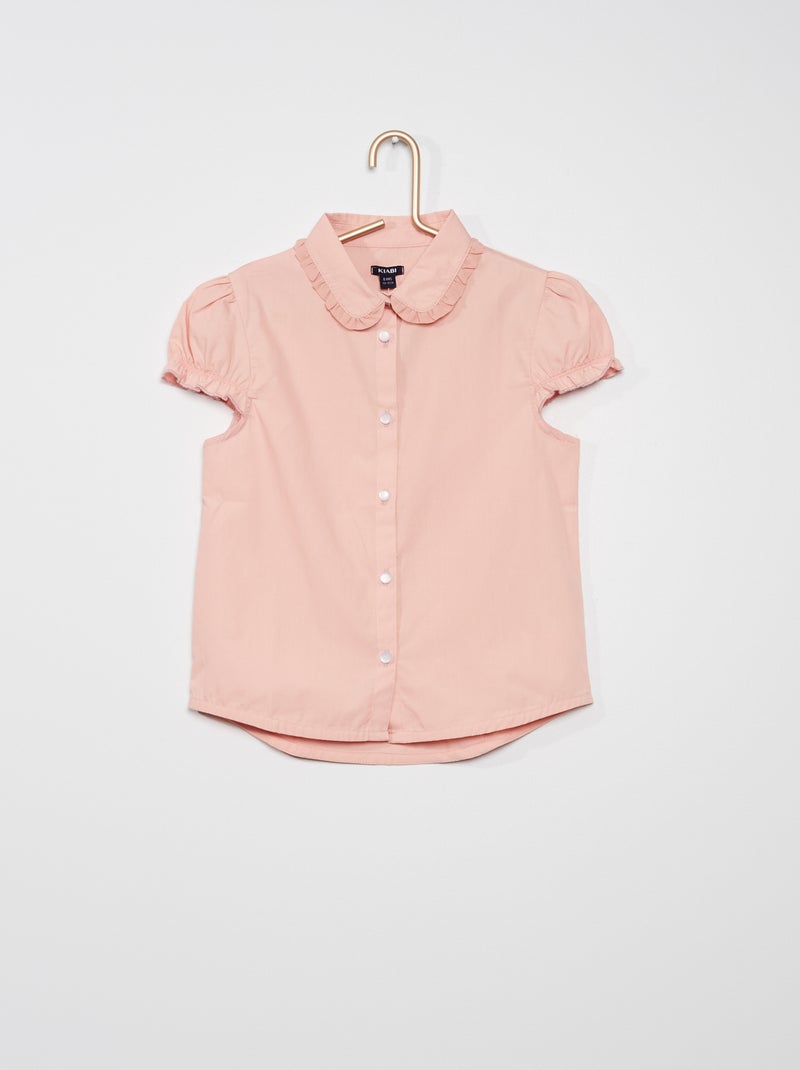 Chemisier avec volants Rose - Kiabi