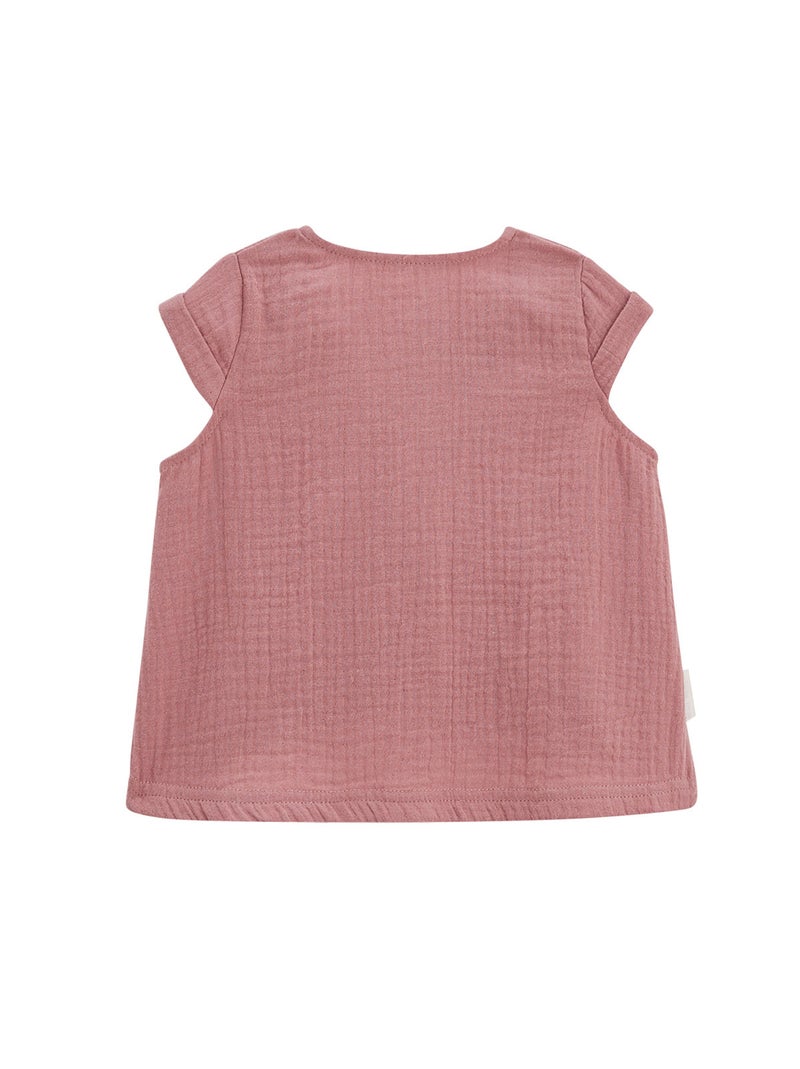 Chemisier bébé en gaze de coton Olbia Rose - Kiabi