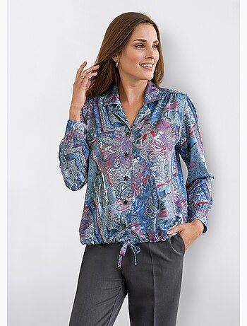 Chemisier-blouson jersey imprimé - Afibel