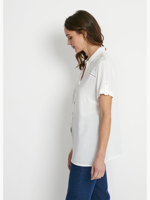 Chemisier boutonné dentelle et ajouré - Afibel - Kiabi