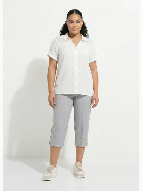 Chemisier boutonné dentelle et ajouré - Afibel - Kiabi