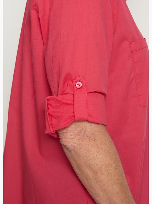 Chemisier boutonné long coton imprimé - Afibel - Kiabi