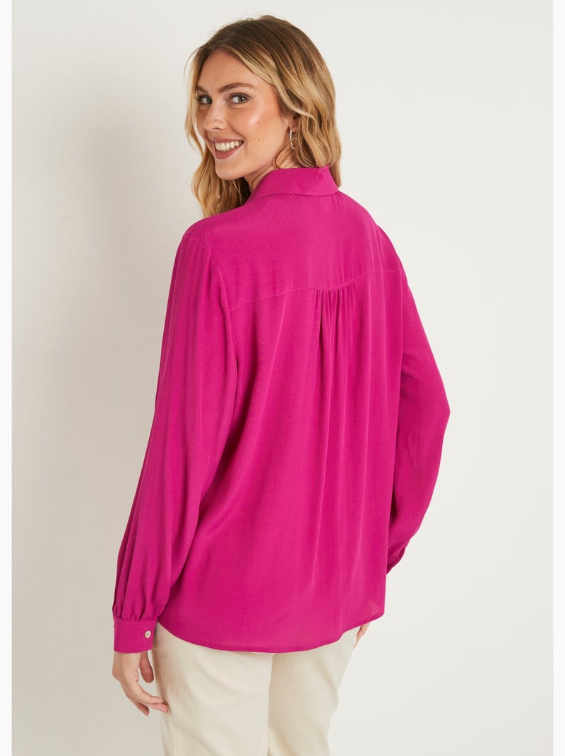 Chemisier boutonné long imprimé zébré Rose - Kiabi