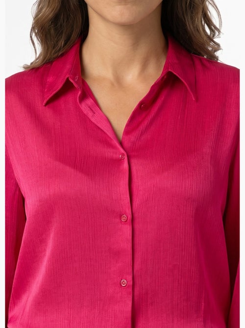Chemisier boutonné satin manches longues - afibel - Kiabi Chemisier boutonné satin manches longues - afibel - Kiabi