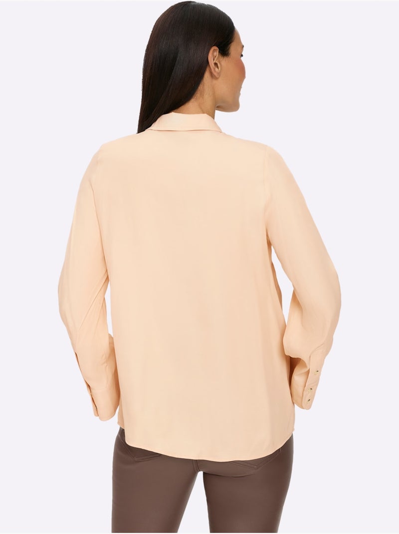 Chemisier Boutons Fantaisie - Taille Standard - Helline Sable - Kiabi