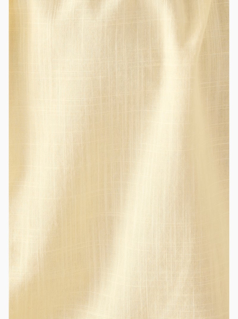Chemisier brodé en tissu flammé - Damart Jaune - Kiabi