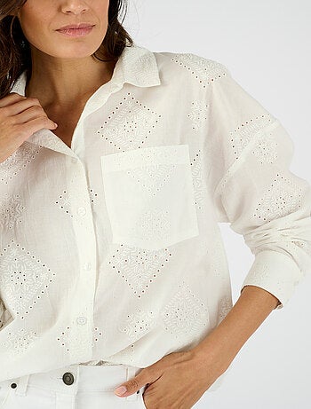 Chemisier broderie anglaise - Damart