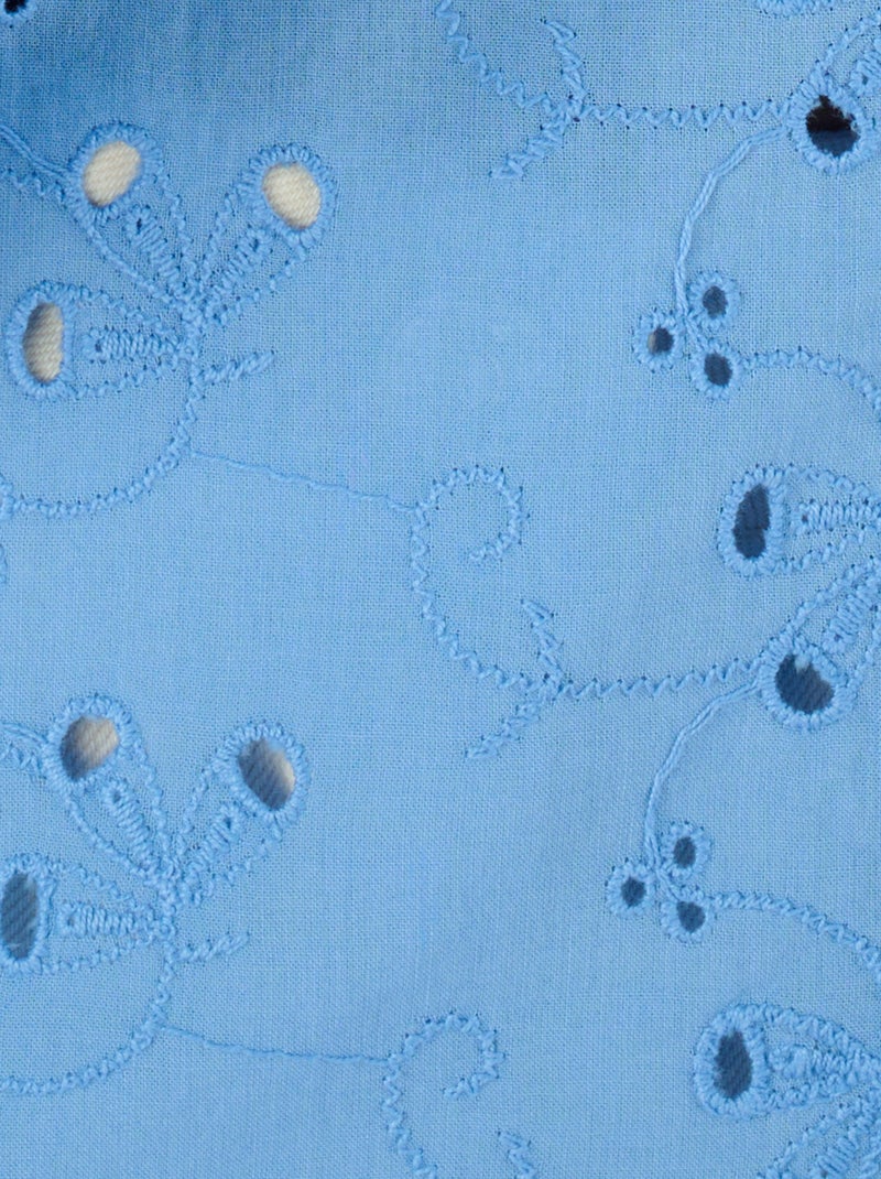 Chemisier broderie anglaise - Damart Bleu - Kiabi