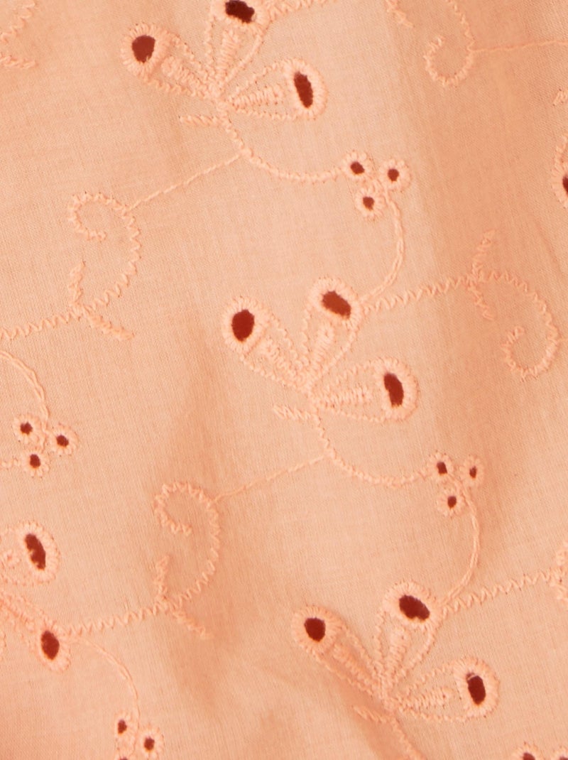 Chemisier broderie anglaise - Damart Orange - Kiabi