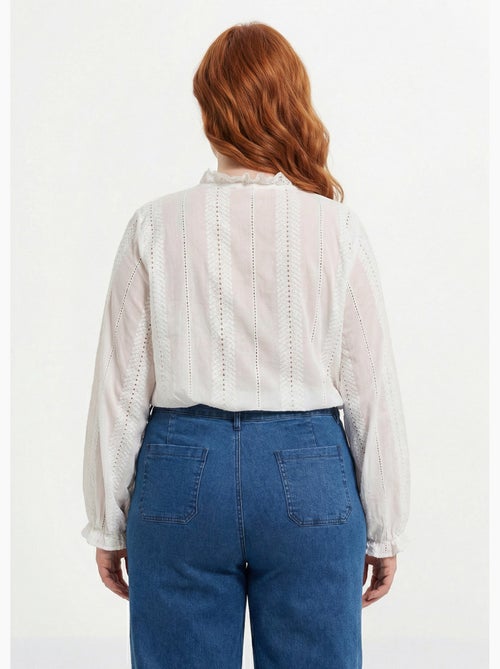 Chemisier broderie anglaise et col V - AFIBEL - Kiabi