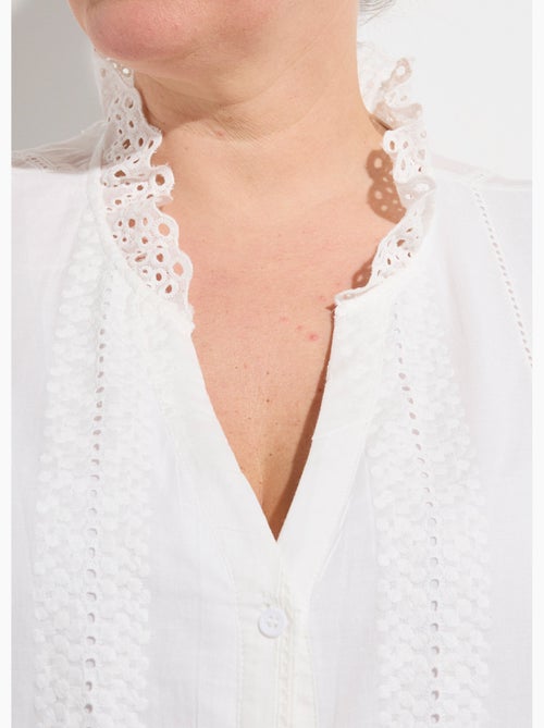 Chemisier broderie anglaise et col V - AFIBEL - Kiabi