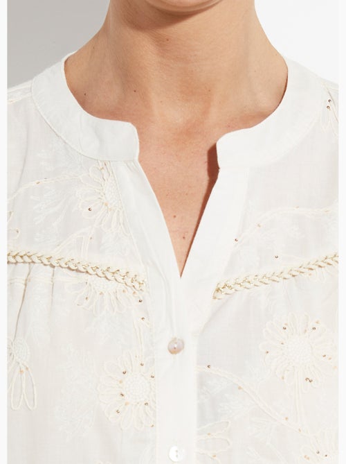 Chemisier broderies fleurs pailletées - AFIBEL - Kiabi