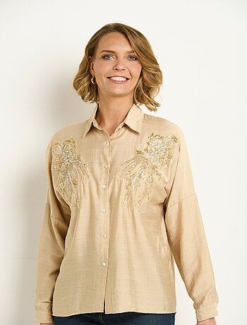 Chemisier broderies perles et sequins