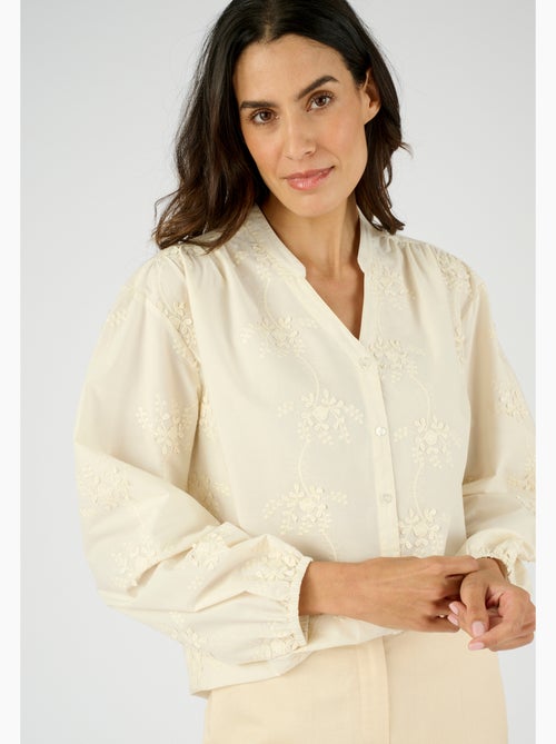 Chemisier broderies reliéfées - Damart - Kiabi